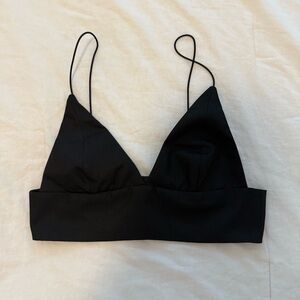 Tobi Black Triangle Bralette Crop Top